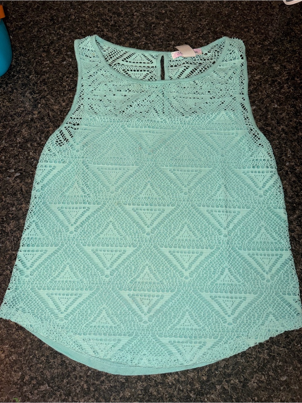 ⭐️ Purple Snow Mint Lace Tank Top